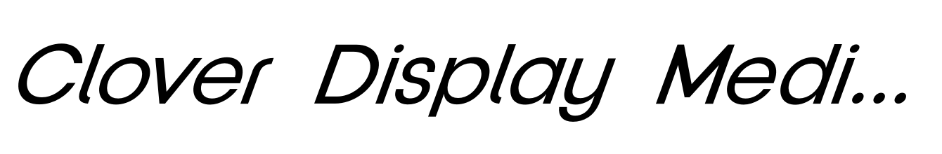 Clover Display Medium Italic